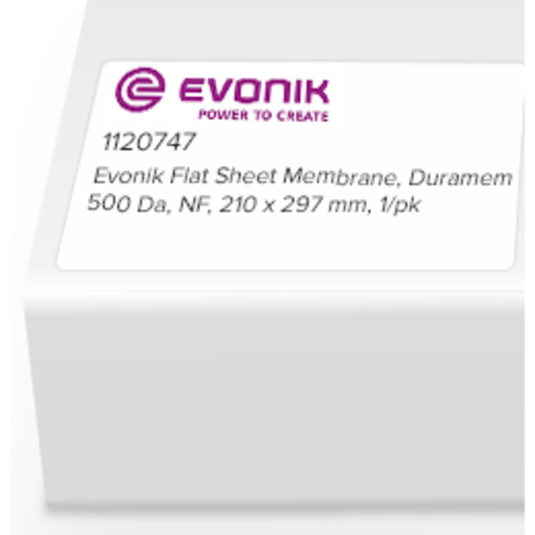 Sterlitech Evonik Flat Sheet Membrane, Duramem 500 Da, NF, 210 x 297mm, 1/pk Duramem 500